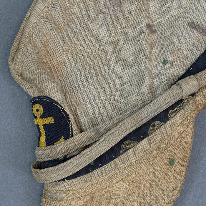 ADM46 Well worn Imperial Japanese Navy tropical field cap — image 12