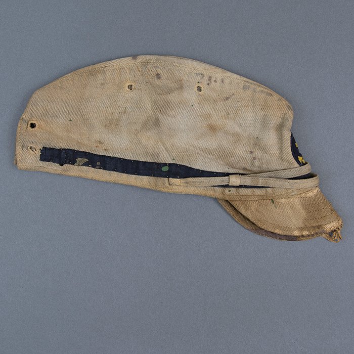 ADM46 Well worn Imperial Japanese Navy tropical field cap — image 14