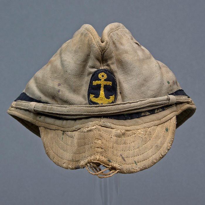 ADM46 Well worn Imperial Japanese Navy tropical field cap — image 6