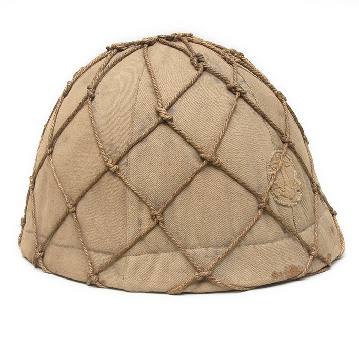 SPA104 Imperial Japanese Naval Landing Force's helmet with camouflage cover and netting — image 5