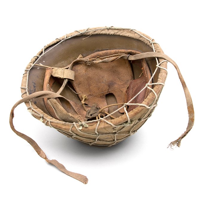 PMU14 Imperial Japanese Army helmet with camouflage cover and netting — image 12