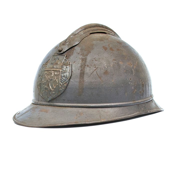 BCH83 French M15 Adrian steel helmet as used by the Czechoslovakian Legion in the First World War — image 4