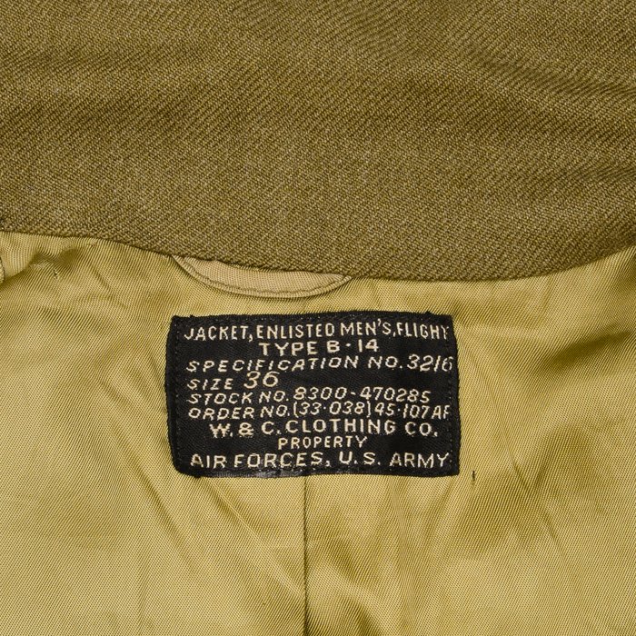 VRU3 U.S.A.A.F 8th Air Force NCO B-14 Flight jacket and overseas cap — image 11