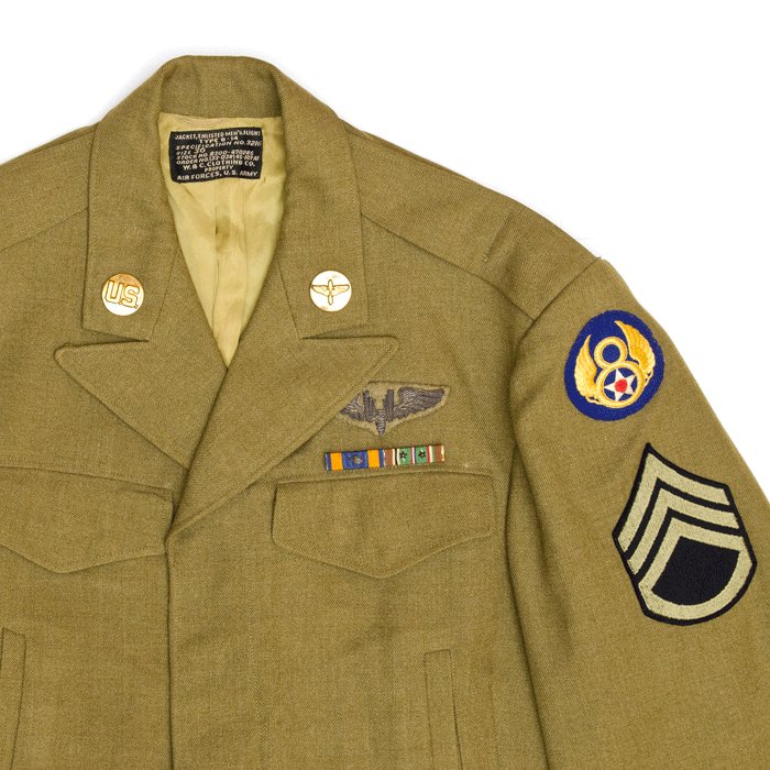 VRU3 U.S.A.A.F 8th Air Force NCO B-14 Flight jacket and overseas cap — image 3
