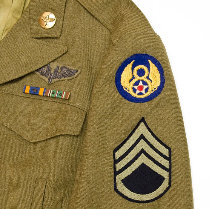 VRU3 U.S.A.A.F 8th Air Force NCO B-14 Flight jacket and overseas cap — image 7