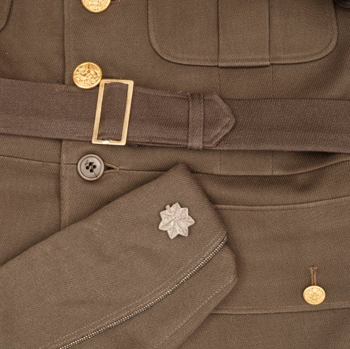 WA4L US WW2 Army 287th Artillery Major tunic and overseas cap — image 6