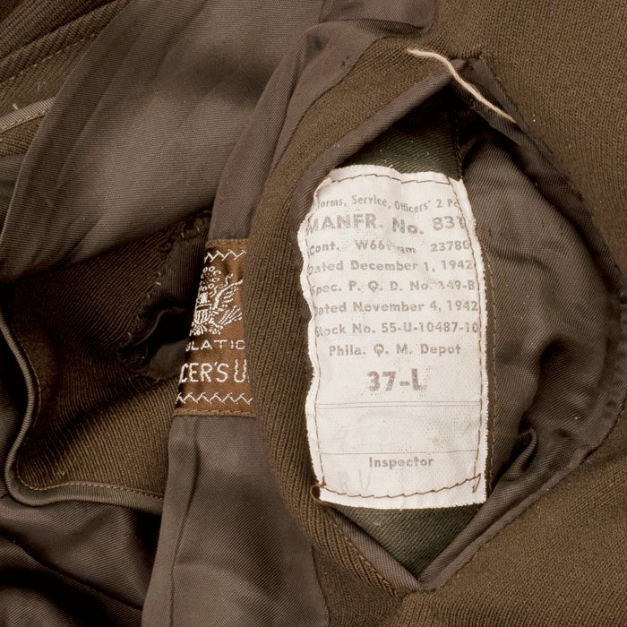 WA4L US WW2 Army 287th Artillery Major tunic and overseas cap — image 8