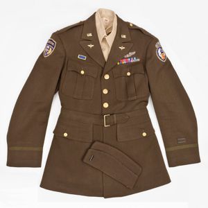 WA4I USAAC 9th Air Force 1st Lt. chocolate tunic, cap …