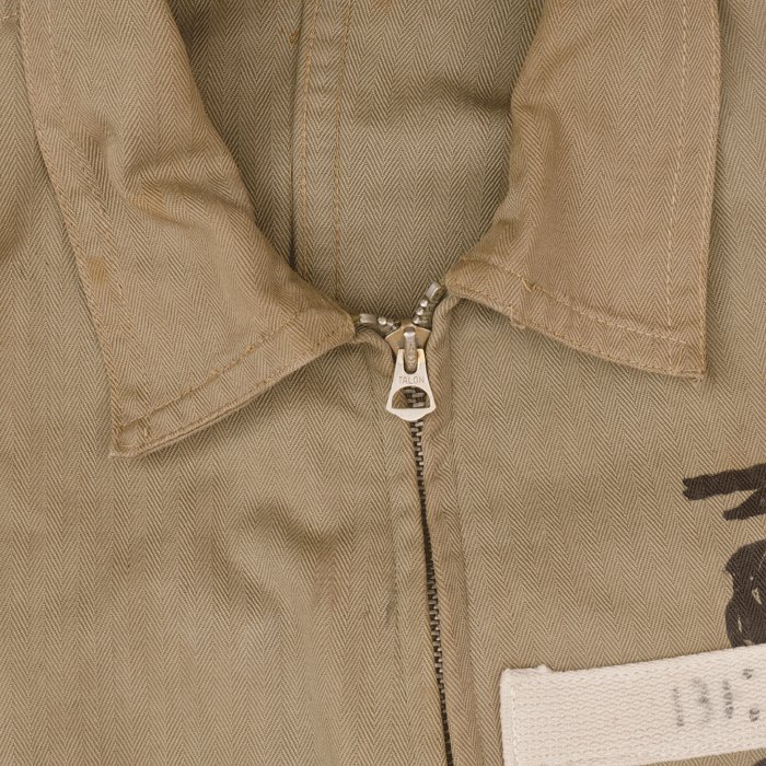 UEQ1 Rare WWII U.S. Marine Corps first pattern paratrooper smock with correct USMC marked leather helmet — image 7