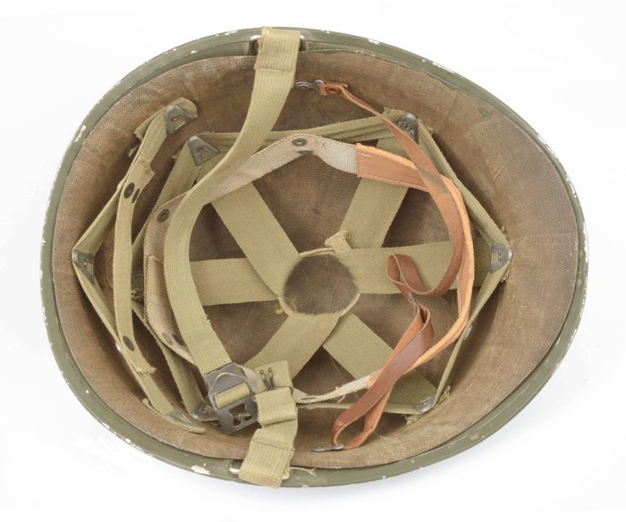 GMH9 U.S. army M1 WWII fixed bale steel helmet with liner — image 9