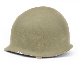 GMH9 U.S. army M1 WWII fixed bale steel helmet with …