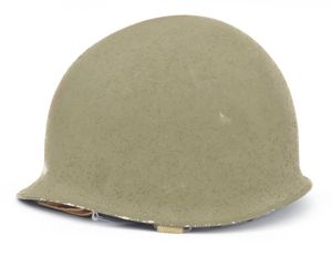 GMH6 U.S. army M1 WWII fixed bale steel helmet with …