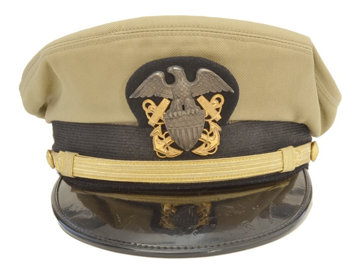 HFS4 U.S. Navy officer khaki visored cap — image 4