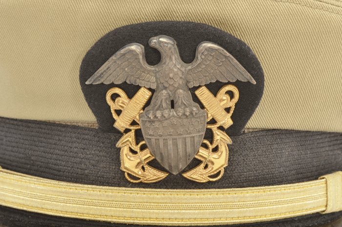 HFS4 U.S. Navy officer khaki visored cap — image 5