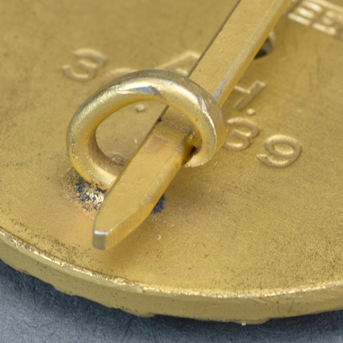 ADM74 Fine Adolf Hitler Presentation Golden Party Badge — image 10