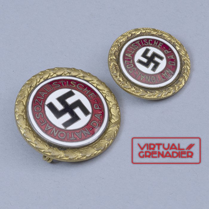 PAU19 Matched set of Golden Party Badges — image 2