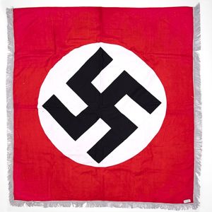 DY109 Double sided NSDAP party flag with metallic fringe borders …