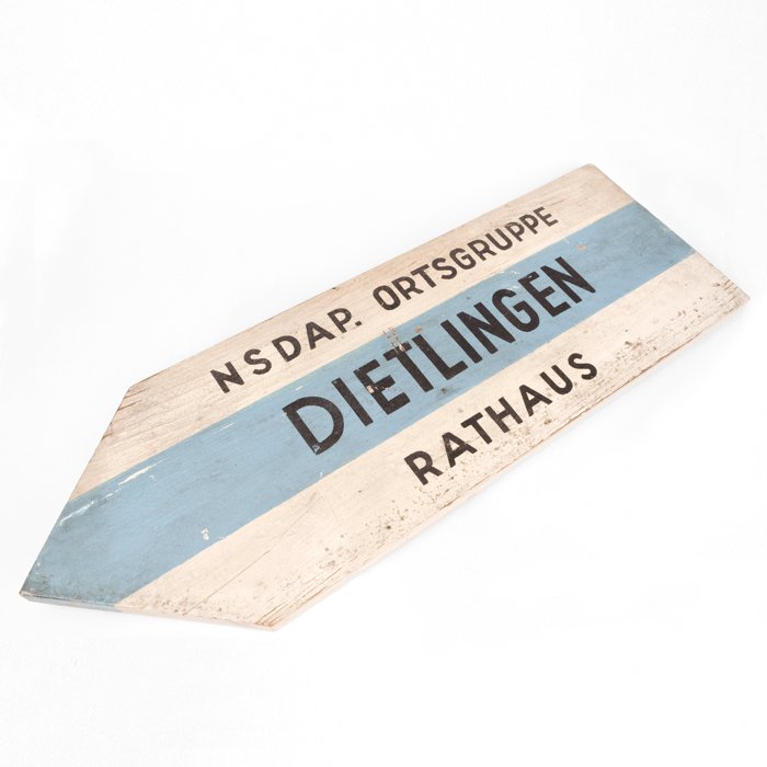 PEA7 Wooden direction sign for NSDAP Ortsgruppe Dietlingen — image 5