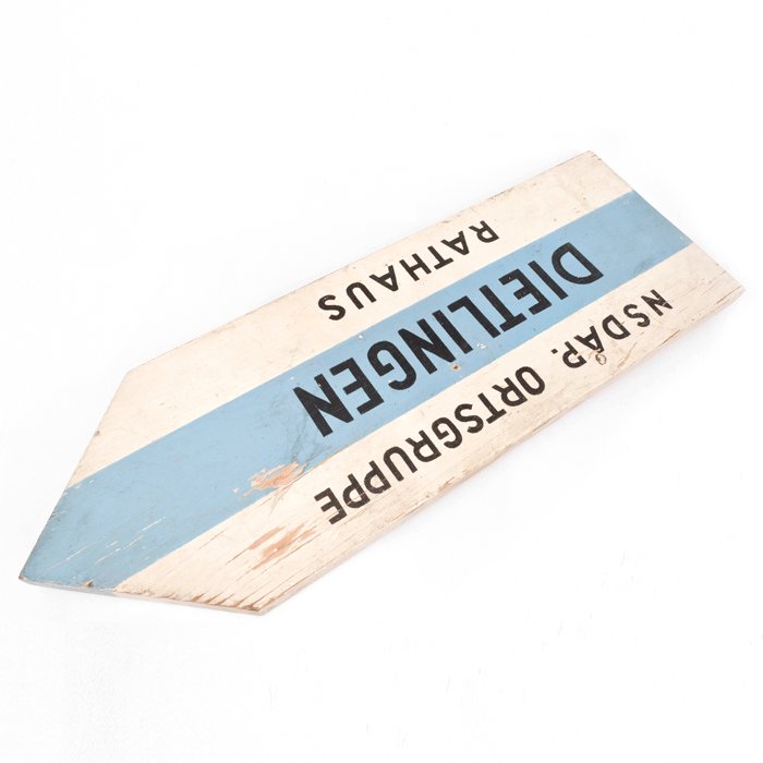 PEA7 Wooden direction sign for NSDAP Ortsgruppe Dietlingen — image 6