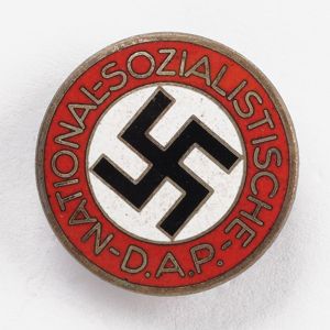 DM123 Enameled NSDAP party membership badge, RZM, M1/155