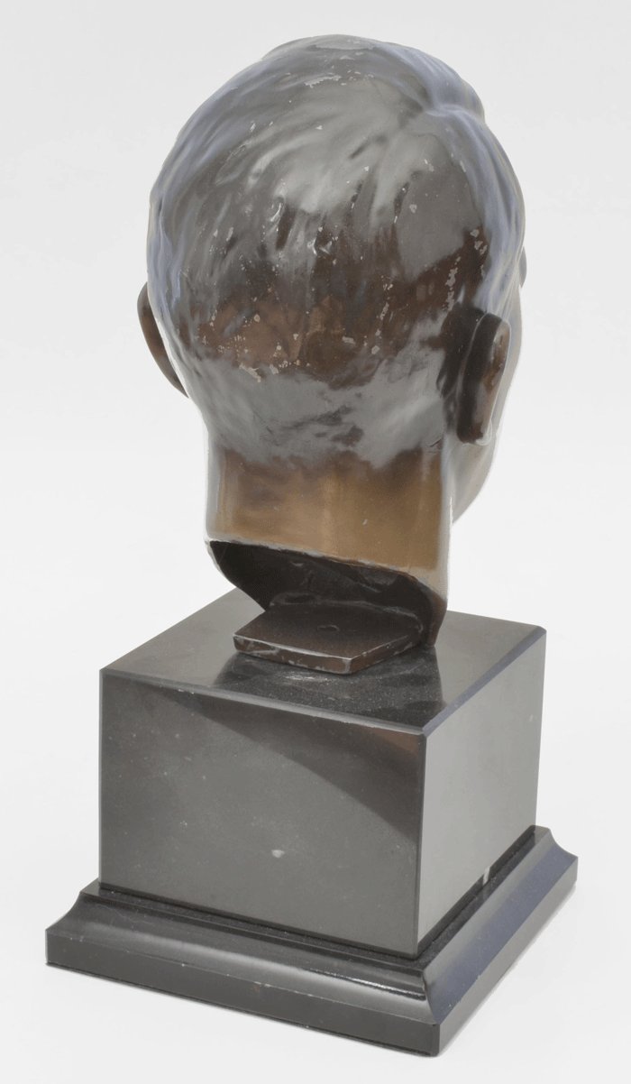 Hitler head bust mounted on black marble base — image 3