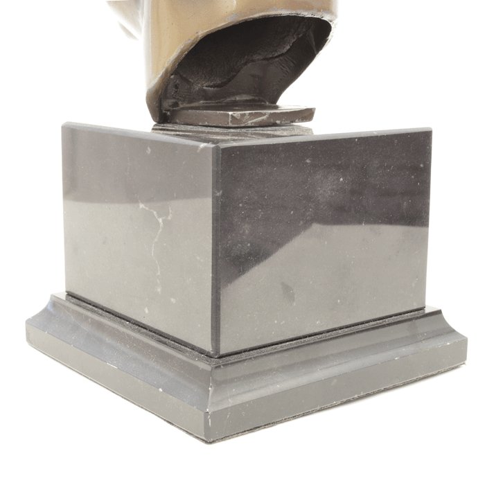 Hitler head bust mounted on black marble base — image 6