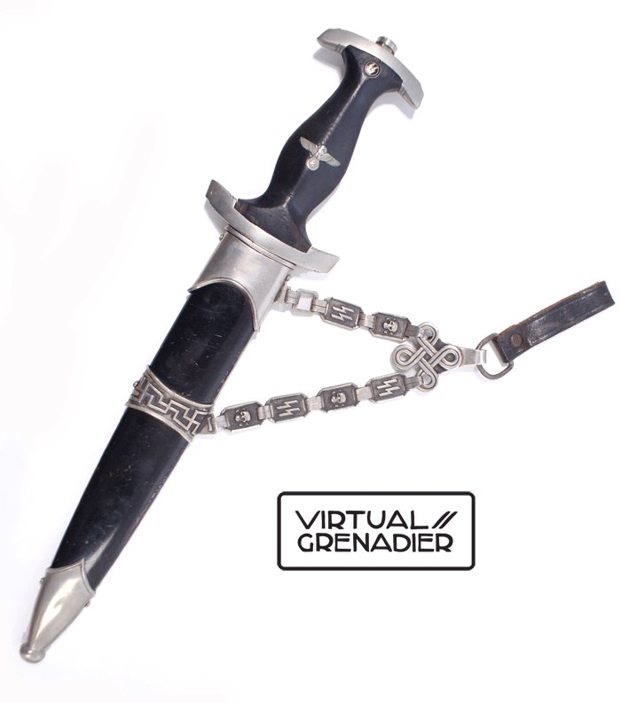 Early quality SS chained dagger with hanger — image 2