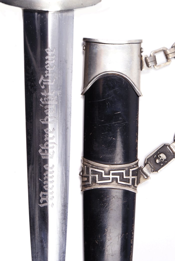 Early quality SS chained dagger with hanger — image 3