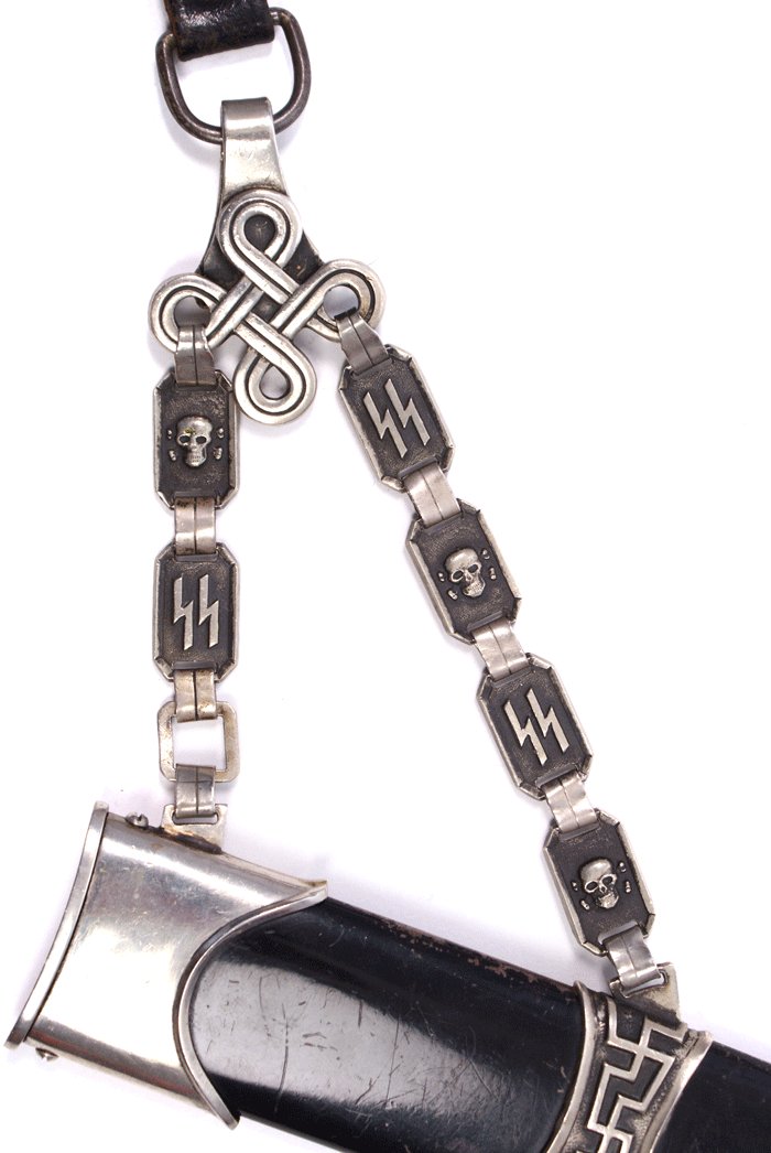 Early quality SS chained dagger with hanger — image 5