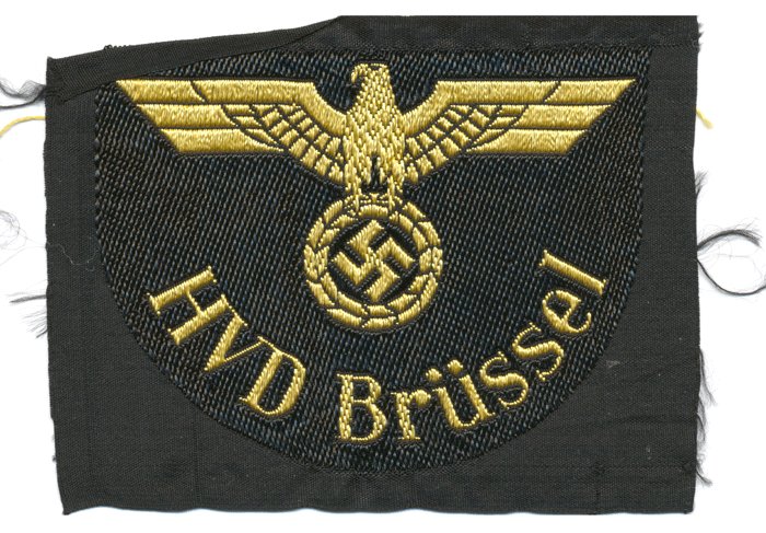 JT002 Two Deutsches Reichsbahn woven eagles HVD Brüssel — image 2