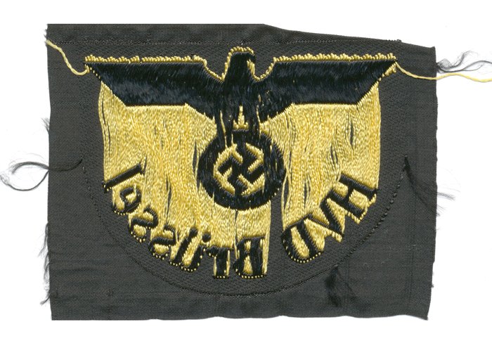 JT002 Two Deutsches Reichsbahn woven eagles HVD Brüssel — image 3