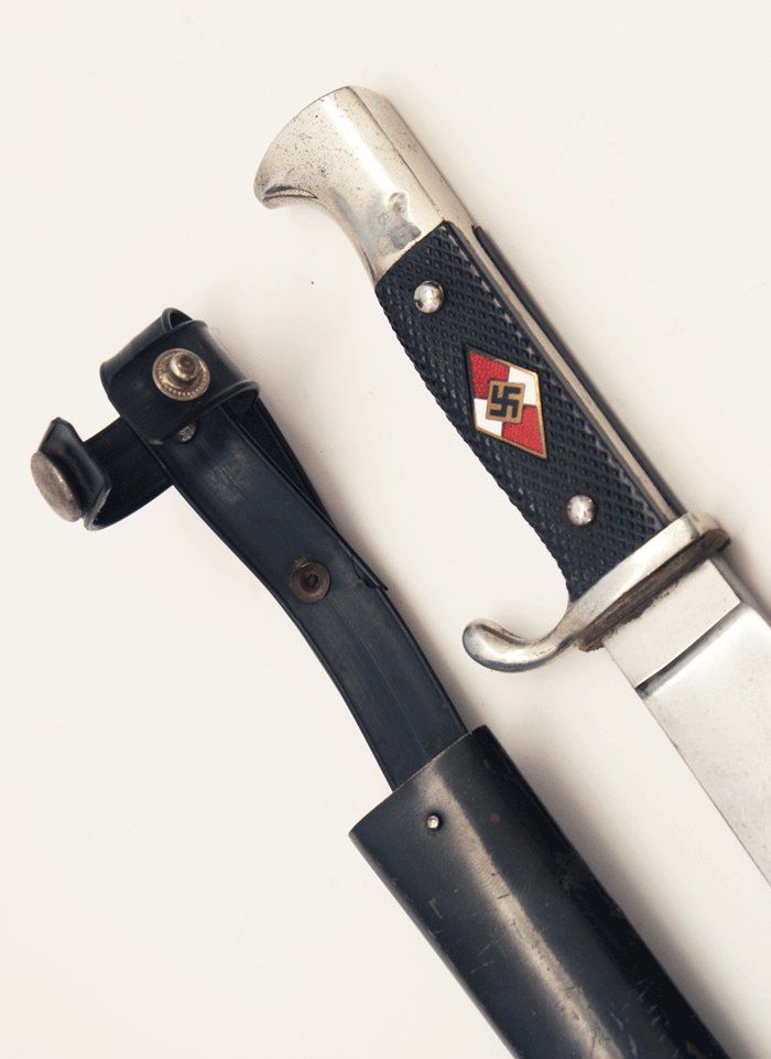 Hitlerjugend knife and scabbard, later quality — image 5