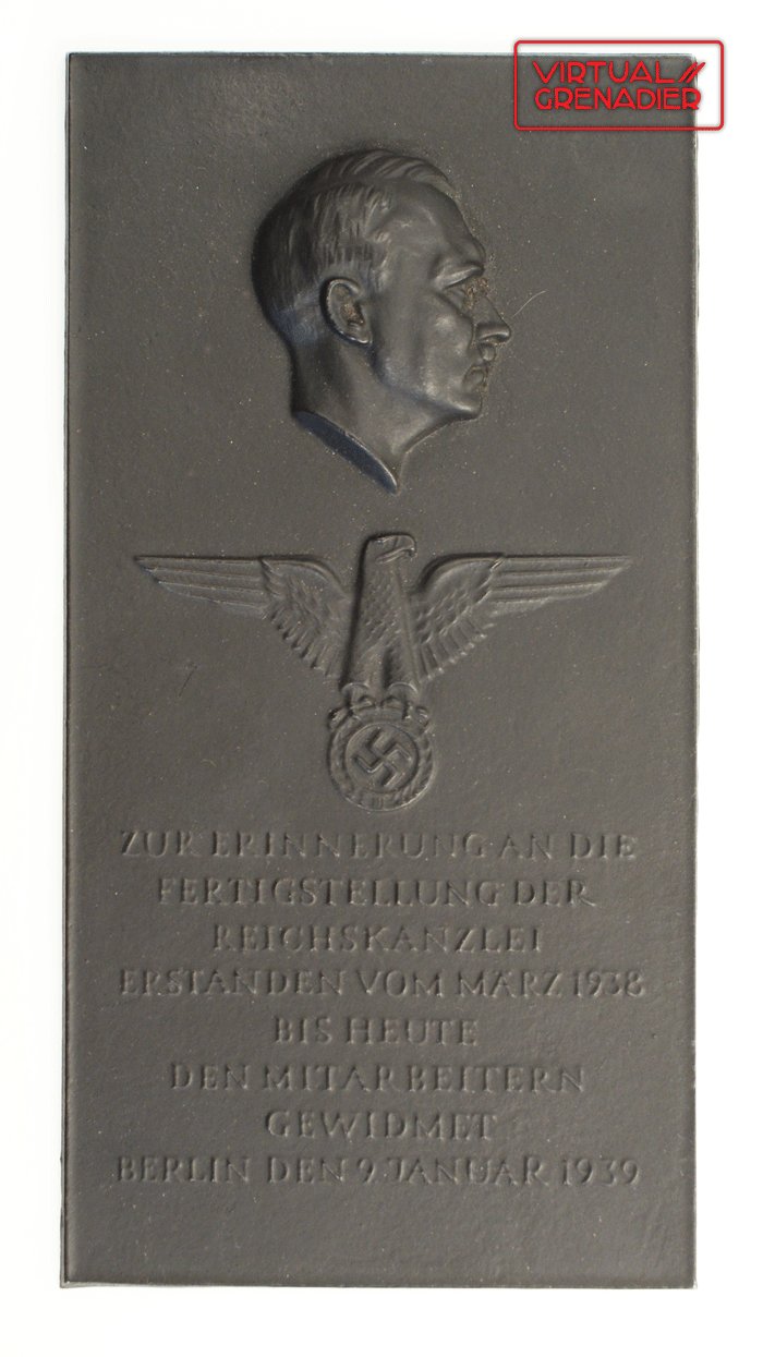 Plaque commemorating the completion of construction of the Reichskanzlei in Berlin — image 2