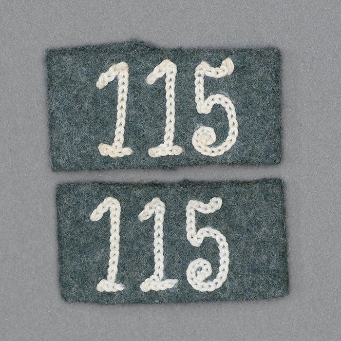 JDE51 Shoulder strap slides for Infanterie Regiment 115 — image 2