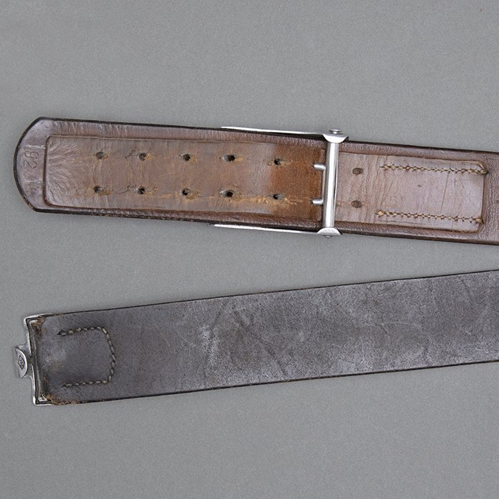 JDE111 Waffen-SS EM aluminum belt buckle with belt — image 7