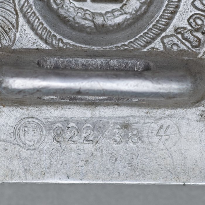 JDE111 Waffen-SS EM aluminum belt buckle with belt — image 9