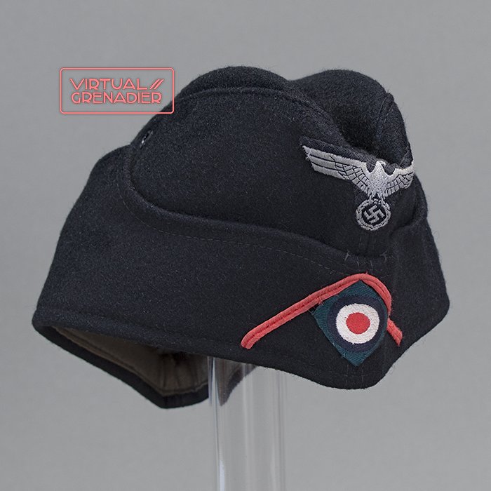 BSI41 Excellent Heer EM black Panzer M34 overseas cap — image 2