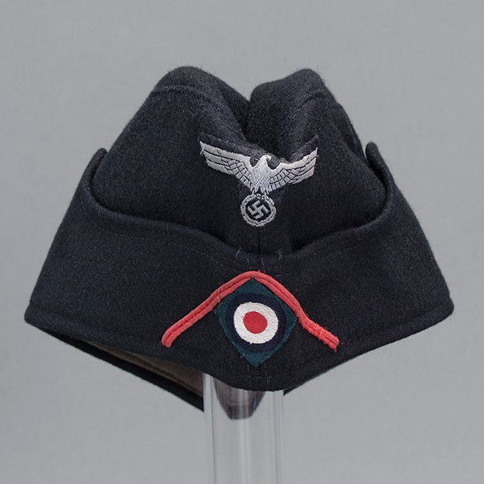 BSI41 Excellent Heer EM black Panzer M34 overseas cap — image 4