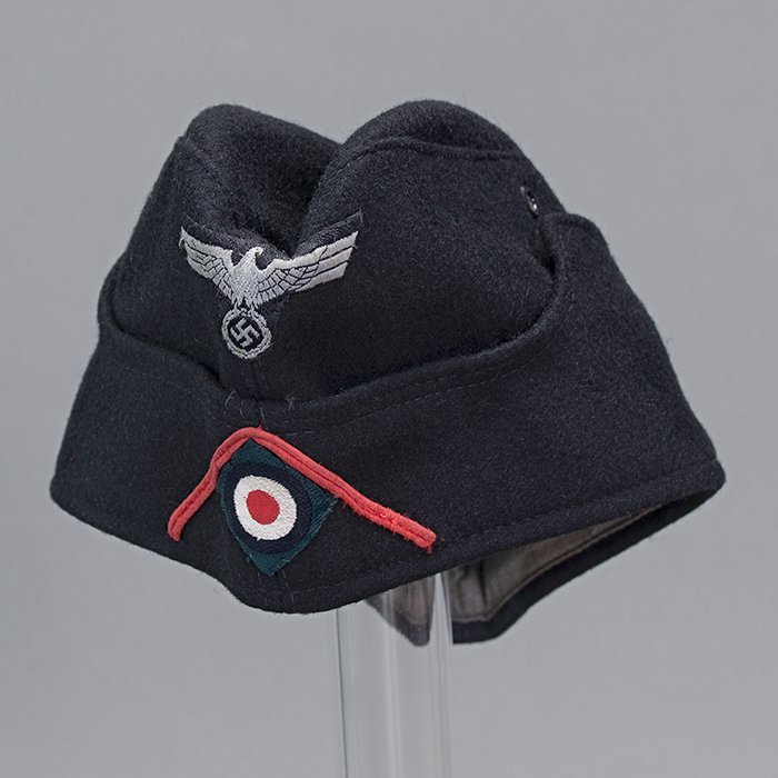 BSI41 Excellent Heer EM black Panzer M34 overseas cap — image 9
