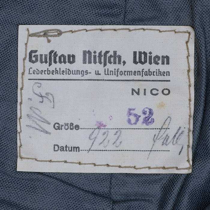 HES714 Set of Kriegsmarine double breasted grey leather deck jacket with matching trousers — image 21