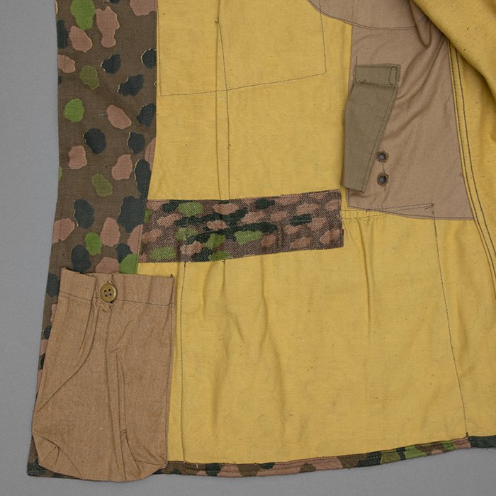 RAS68 Unissued Waffen-SS Erbsentarn pattern four pocket camouflaged jacket printed onto 'Olona' cotton fabric — image 21