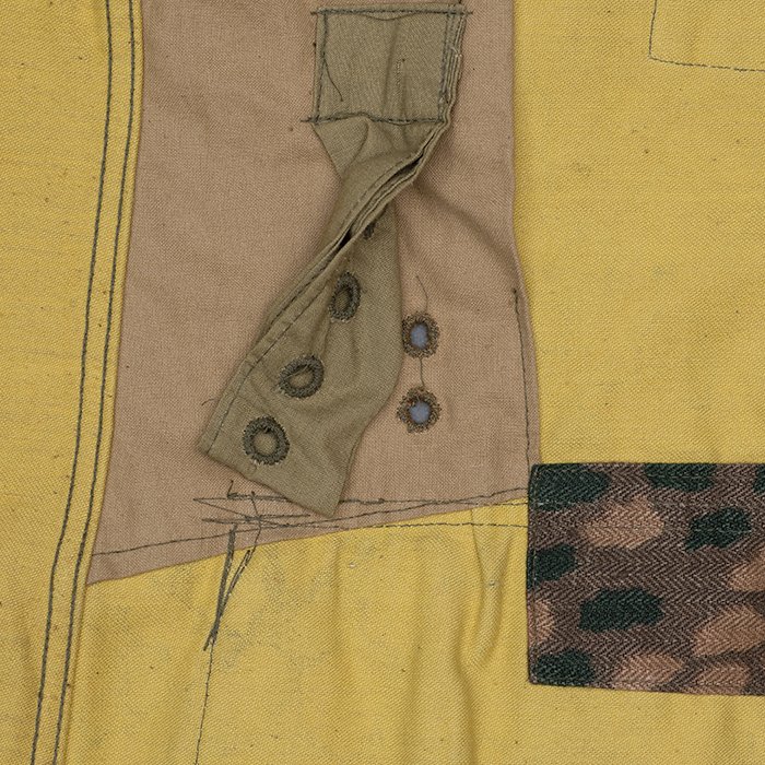 RAS68 Unissued Waffen-SS Erbsentarn pattern four pocket camouflaged jacket printed onto 'Olona' cotton fabric — image 22