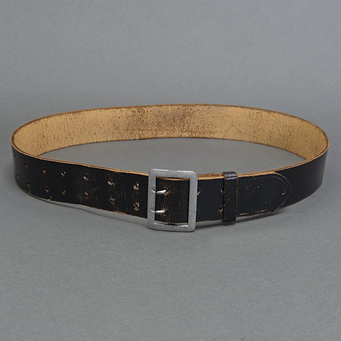JDE112 Heer officer's black leather double claw belt — image 3