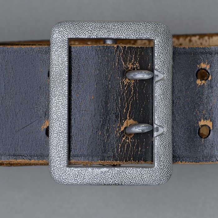 JDE112 Heer officer's black leather double claw belt — image 4