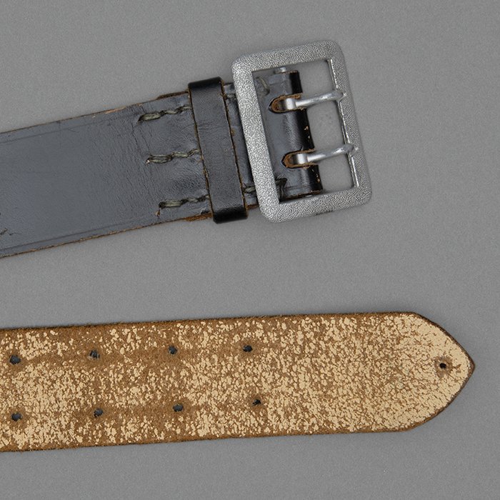 JDE112 Heer officer's black leather double claw belt — image 5