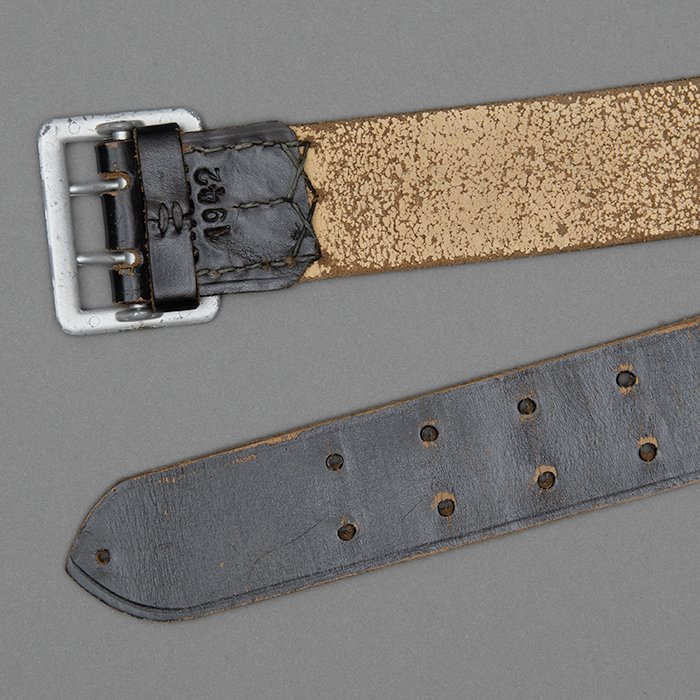 JDE112 Heer officer's black leather double claw belt — image 6
