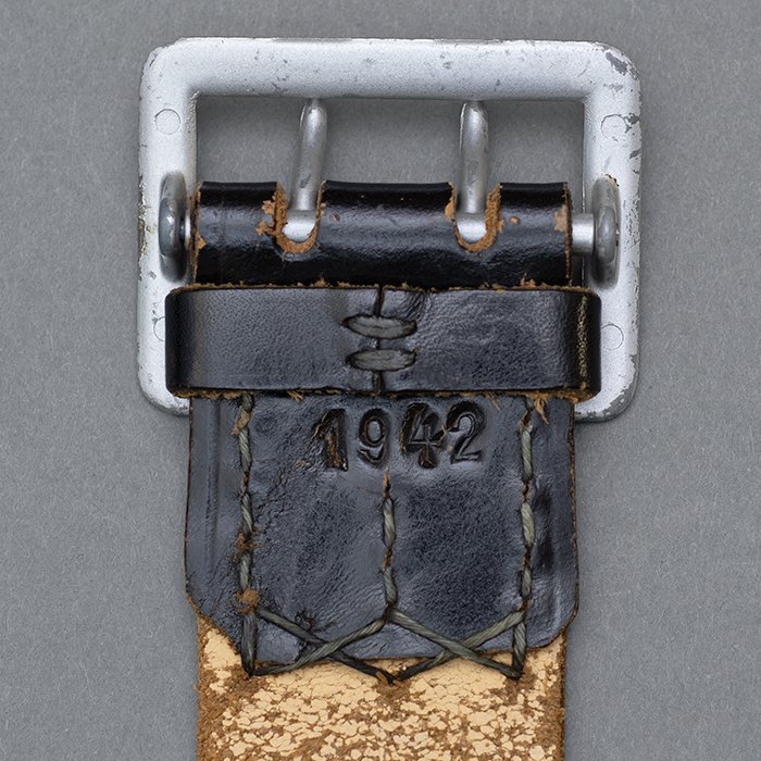 JDE112 Heer officer's black leather double claw belt — image 7