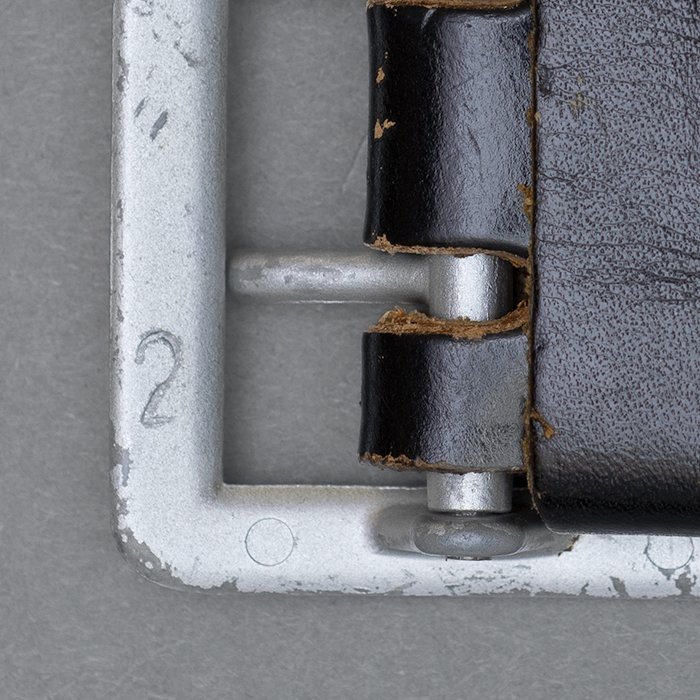 JDE112 Heer officer's black leather double claw belt — image 8