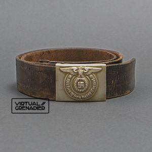 EC2 Named early nickel silver SS EM belt buckle with …