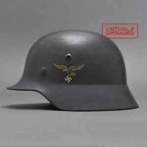 JS4 Luftwaffe M35 double decal helmet with first pattern eagle